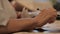 Female nurse working with papers hospital office, checking doctor work schedule