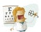 Female ophthalmologist take glasses