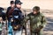 Female Park Ranger Explains Union Soldier Uniform At Firing Demonstration