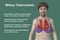 A female patient with lungs affected by miliary tuberculosis, 3D illustration