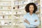 Female pharmacist working in UK pharmacy