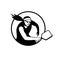Female Pickleball Player with Paddle Circle Retro Black and White