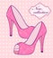 Female pink shoes