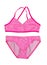 Female pink swimsuit. Isolate