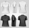Female polo shirts. Design template.