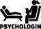 Female psychologist icon with german job title