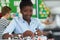 Female Pupil Using Molecular Model Kit In Science Lesson
