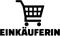 Female purchaser with shopping cart - german job title