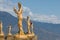 Female religious statues at Great Buddha Dordenma statue, Thimphu, Bhutan