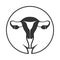 Female reproductive organs icon
