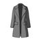 female restrained coat buttoned. Women s outerwear..Women clothing single icon in monochrome style vector symbol