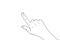 Female right hand, finger points. eps10 vector stock illustration