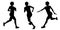 Female Runner Silhouettes - 1