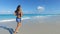 Female Runner Woman Running On Beach Outdoors - Woman Runner Workout