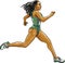 Female running athlete