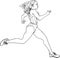 Female running athlete