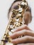 Female saxophonist player