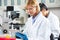 Female Scientist Using Tablet Computer In Laboratory