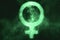 Female sex symbol. Green symbol