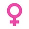 Female SFemale Symbol in Pink Color Background.ymbol in Pink Color Background. Female Sexual Orientation Icon. Vector Gender Sign.