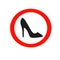 Female shoe sign