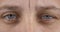 female sight, grey blue female open eyes closeup