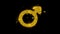 Female Sign Gender Icon Sparks Particles on Black Background.