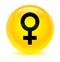 Female sign icon glassy yellow round button