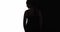 female silhouette body shaming shy curvy woman