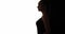 female silhouette face contouring profile outline