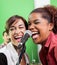 Female Singers Performing In Recording Studio