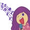 Female singers with a powerful voice, A woman singing cartoon