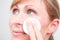 Female skin care face cleaning