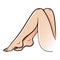 Female smooth skin legs icon, attractive adult body