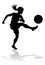 Female Soccer Football Player Woman Silhouette