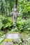 Female statue as tombstone at St Michael`s cemetery, Riga,Latvia