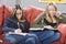 Female Students Studying Together