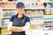 Female supermarket worker