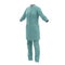 Female Surgeon Dress on White 3D Illustration