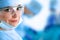 Female surgery in the operating room