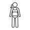 Female swimming Line Vector icon which can easily modify or edit