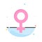 Female, Symbol, Gender Abstract Flat Color Icon Template