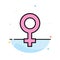 Female, Symbol, Gender Abstract Flat Color Icon Template