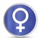 Female symbol icon prime blue round button vector illustration design silver frame push button