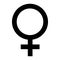 Female symbol isolated on white. Women gender sign. Venus icon