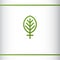 Female symbol like leaf. Icon for bio eco women or maternity. Women love nature. Logo design template