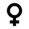 Female Symbol in Simple Outline Black Color Design. Female Sexual Orientation Vector Gender Sign