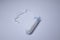 Female tampon. menstruation concept. isolated. white background
