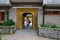 A Female Tourist Entering into Bhimakali temple complex in Sarahan, Himachal, India