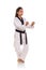 Female traditional martial artist full length pose